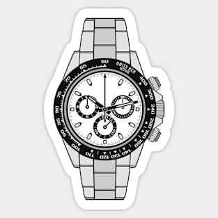 White Dial Racing Watch Sticker